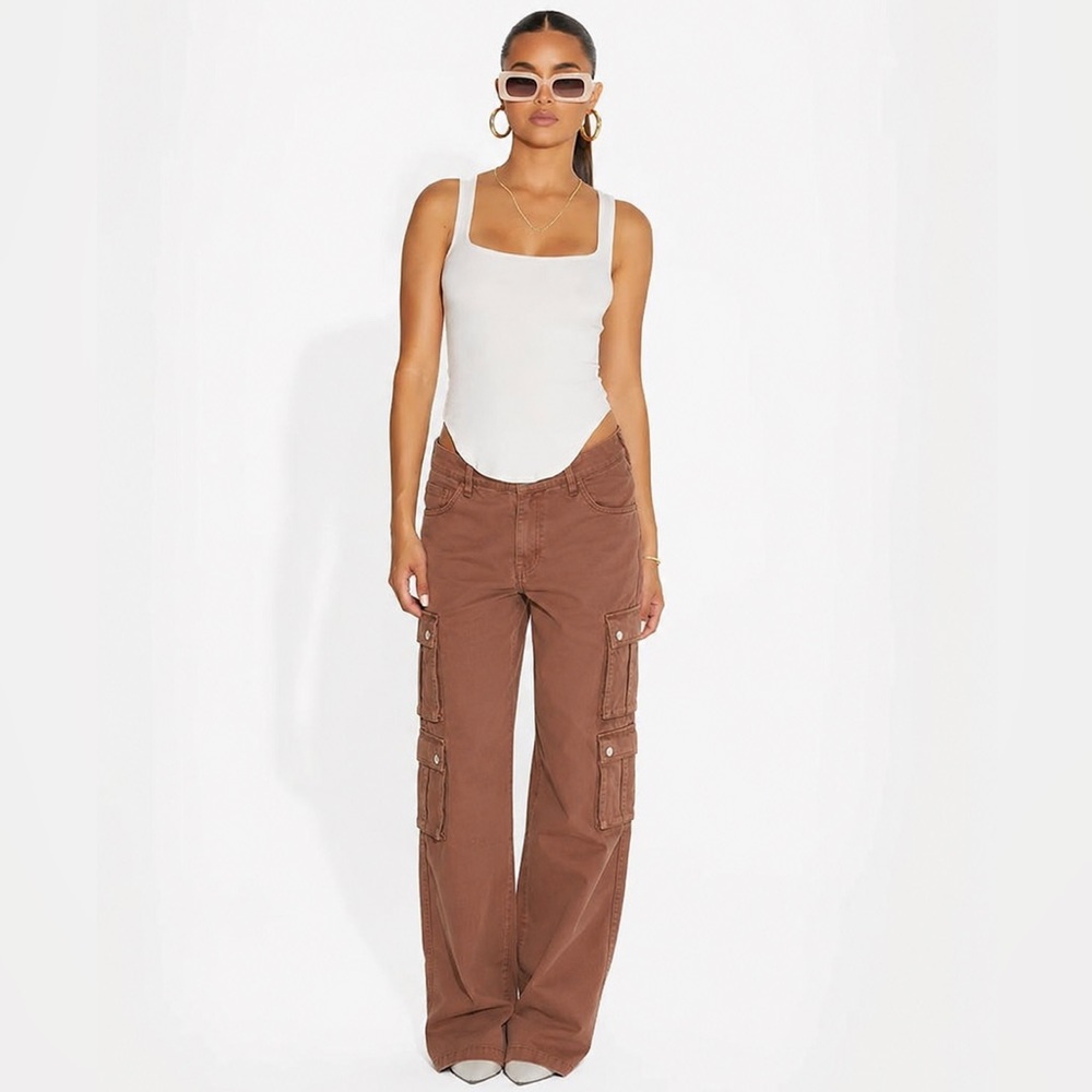 Naked Wardrobe The Cargo Wide-Leg Pants
